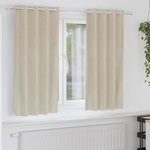 Pure Line Home Кадифени завеси в цвят светлобежов с метални халки, 2 бр. , 140 x 175 см