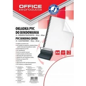 Office Products BINDING CLADDING OFFICE PRODUCTS, PVC, A4, 200MICR. , 100PCS, TRANSPARENT 20222015-90
