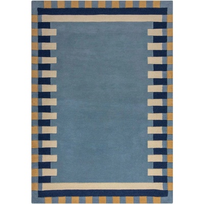 Flair Rugs Kai Wool Border Modrý