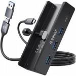 ORICO Active USB-C Hub 5Gbps, 15W, Screw-on, 3x USB-A, USB-C, Black