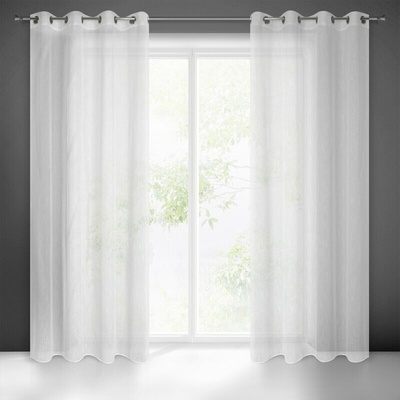Takoy Záclona CARLA z matného etamínu s efektom dažďa-HF-386301 | 140 x 250 cm