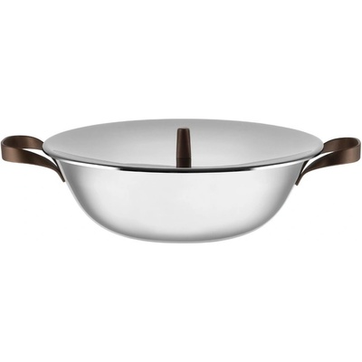 Alessi Wok EDO 34 cm stříbrná