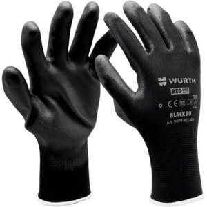 Würth Монтажни ръкавици Black PU WURTH, 5 размера - 9 (0899402409)