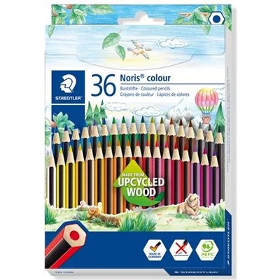 STAEDTLER Комплект цветни моливи, шестоъгълни, STAEDTLER "Noris Colour 185", 36 различни цвята 185 CD36 (185 CD36)
