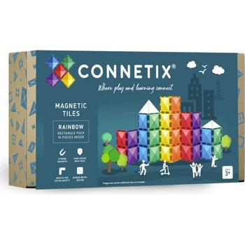 Connetix Rainbow Rectangle Pack 18ks obdelníků