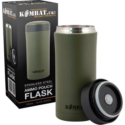 Kombat vojenská izolovaná fľaša nerez 330 ml zelená