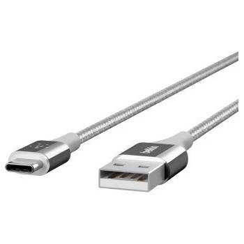 Belkin F2CU059bt04-SLV Premium Kevlar USB-C to USB-A,1,2m, stříbrný