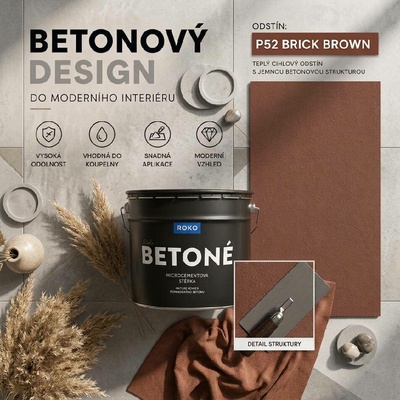 Rokospol Roko Betoné dekorativní stěrka P52 Brick Brown 7 kg