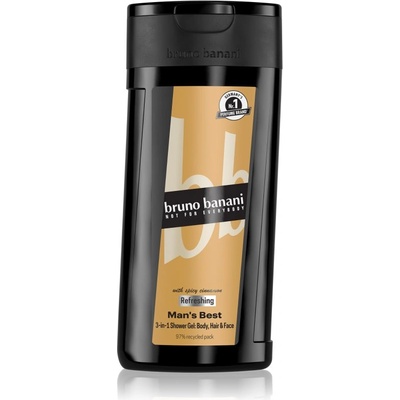 bruno banani Man's Best освежаващ душ гел 3 в 1 за мъже 250ml