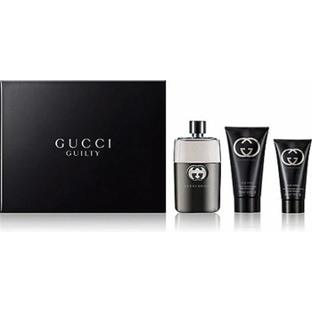 Gucci Guilty Pour Homme EDT 90 ml + balzam po holení 75 ml + sprchový gél 50 ml darčeková sada