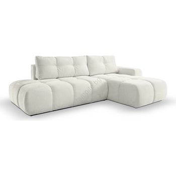 Laski Разтегателен ъглов тапициран диван almada с място за съхранение, l-образен, десен, бежов (lk0049)