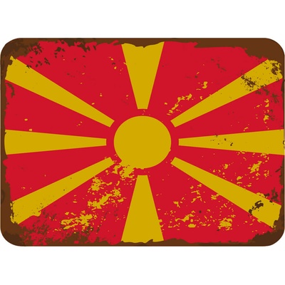 Ceduľa vlajka Macedónsko