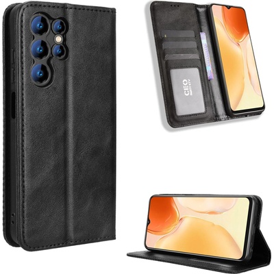 Кожен Ретро Калъф за Oukitel C1 Pro / C1- Магнитно затваряне, Държач за Карти и Стойка, вкл. Протектор, 4 Цвята