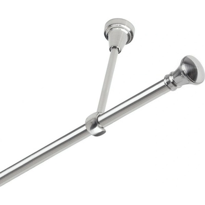 OK-GarnýžeCZ Garnýž kovová jednořadá 19mm Koloseo nerez 330 cm do stropu / na tunýlek - bez kroužků