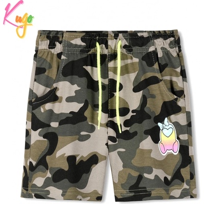 Kugo dievčenské kraťasy TM6216 khaki/ signálna šnúrka