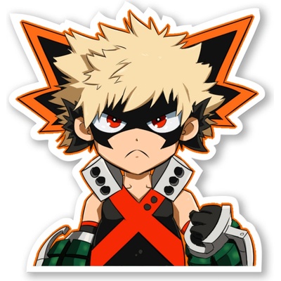 Boku no Hero Academia (BNHA) Samolepka Katsuki Bakugo