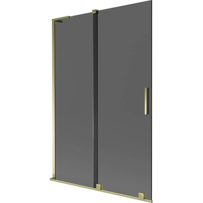 Mexen Velar L вана параван с 2 плъзгащи се крила 120 x 150 см, графит, златно - 896-120-003-41-50 (896-120-003-41-50)