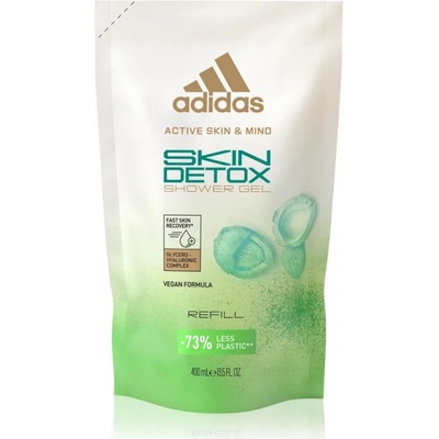 Adidas Skin Detox exfoliačný sprchový gél náhradná náplň 400 ml