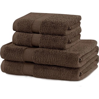 Restilo Кафяви памучни хавлии и кърпи за баня в комплект от 4 бр. от тери Marina - DecoKing (120011224)