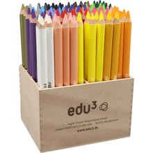 Edu3 Prime Jumbo trojhranné pastelky H96 tuha 6,25 mm 22 barev ve stojanu ze dřeva