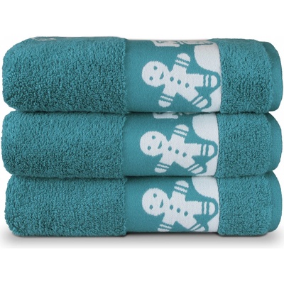 Darré Ručníky a osuška Vánoční perníčky tyrkysová ručník 50 x 100 cm – Sleviste.cz