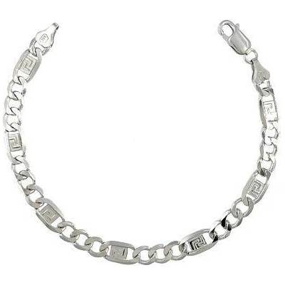 INFINITYSILVER Strieborný pánsky náramok figaro so vzorom 1310150D10623