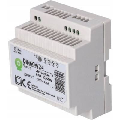 POS, Napájecí zdroj na DIN lištu 60W 24V, DIN60W24