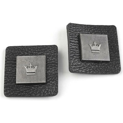 Dekorační aplikace / nášivka koruna 30x30 mm na oděv, střední, 2 černá