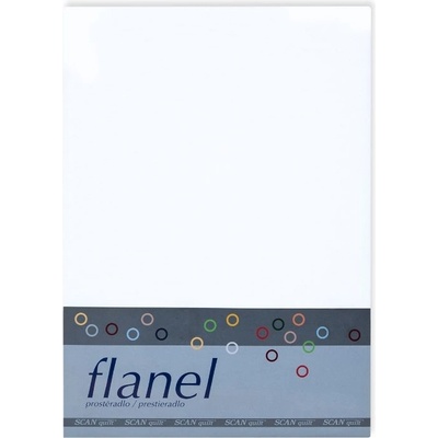 SCANquilt prostěradlo FLANEL bílé 170x270