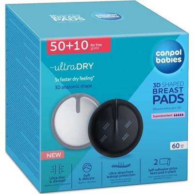 Canpol babies 3D Shaped Breast Pads Postpartum Pads jednorázové vložky do podprsenky 60 ks – Zboží Mobilmania