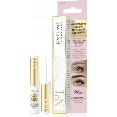 Eveline No. 1 stimulující sérum pro růst řas a obočí s peptidy 4 ml – Zboží Dáma