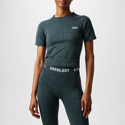 Everlast Women's Short-Sleeve Performance Gym Top - Green Marl