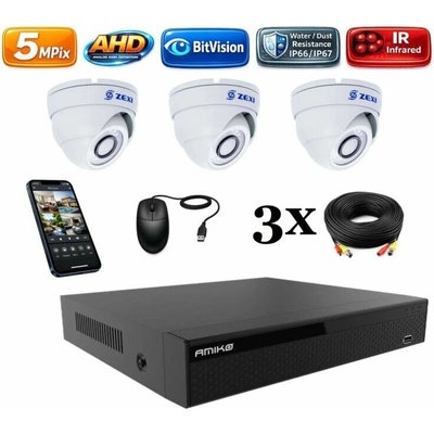 AHD Amiko 3 kamerový set Dome 2500K3