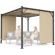 Zahradní pergola MultiGarden DN-FG-632-3 3x4 m se stahovacím zastíněním- béžová