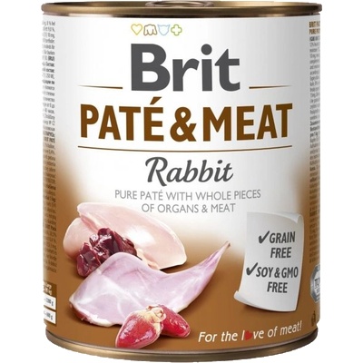 Brit Pate & Meat Rabbit - Консерва със Заешко и Пилешко месо 800гр