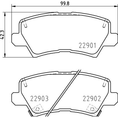 BREMBO Sada brzdových platničiek kotúčovej brzdy P 30 111