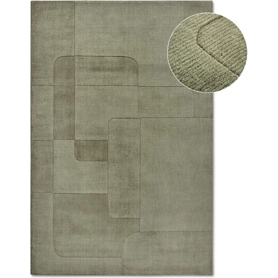 Villeroy&Boch Зелен ръчно изработен вълнен килим 120x170 cm Charlotte - Villeroy&Boch (106172-120x170)