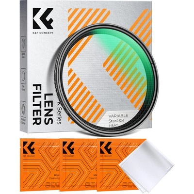 K&F Concept Ultra-Thin Adjustable Long 4-8 Point Star Green Coated 72 mm