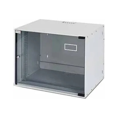 Gunko 10" Стенен комуникационен шкаф, 5U, светло сив, Gunko SHRK, сглобен (SHRK05U3026PLG811MF)