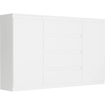 Framire Komoda do předsíně s šuplíky a skříňkami bílá 160 x 40 x 98 cm Modern R160S4