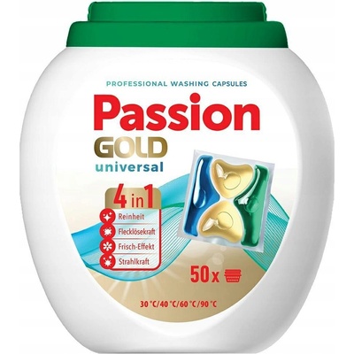 Passion Gold Universal 4v1 kapsle na praní bílého prádla 50 PD
