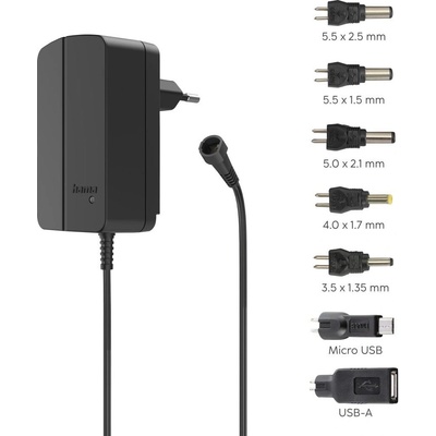 Hama Универсално захранване, регулируемо, 2250mA, 27W, max. 12V, 7 адаптера (HAMA-223617)