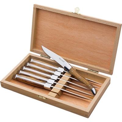 Lunasol Steakové nože v drevenom boxe set 6 ks Basic