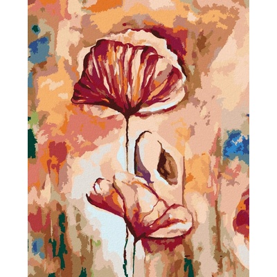 zuty Malování podle čísel Kvetoucí vlčí mák 80 x 100 cm vypnuté plátno na rám 8596530053033