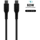 Fixed FIXDLS-CC12-BK Liquid silicone nabíjací a dátový, PD USB-C/USB-C na iPhone/iPad/MacBook/AirPods, 1,2m, černý
