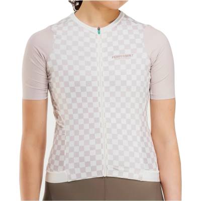 PEPPERMINT Дамска фланелка с къс ръкав за колоездене PEPPERMINT Women's Signature Jersey Cycling jersey - Damier Agate - размер XS (156-2713-1011)
