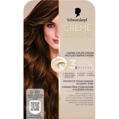 Schwarzkopf Creme Supreme 6-68 Tmavá karamelová blond