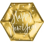 PartyDeco Чинии - Happy New Year 8 бр