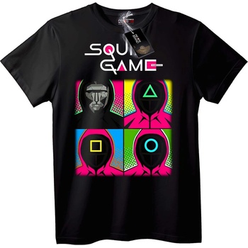 NOONEBRAND Тениска Squid Game със символи - L, Black