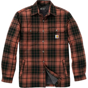 Carhartt Мъжко ежедневно яке Carhartt Flannel Sherpa-Lined Shirt Jacket Casual jacket - Homestead Red (003-3439-0413)